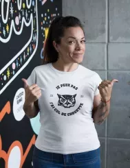 T-shirt femme personnalisé - J'peux pas - "J'peux pas j'ai cul de chouette"