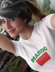 T-shirt femme personnalisé - Football - "Maillot de foot MAROC"