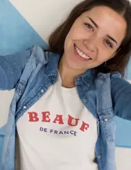 T-shirt femme personnalisé - Humour - "Beauf de France"