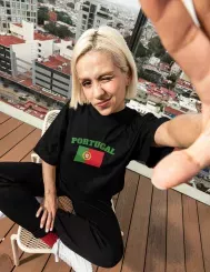 T-shirt femme personnalisé - Football - "Maillot de foot PORTUGAL"