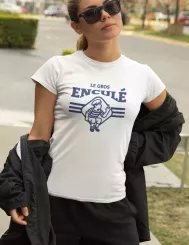 T-shirt femme 100% coton bio - Humour - "Gros enculé"