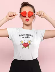 T-shirt femme personnalisé - Évènements - "Future mariée qui déchire"
