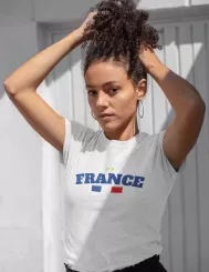 T-shirt femme personnalisé - Football - "Maillot de foot FRANCE"