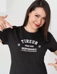 T-shirt femme personnalisé - Citations Humour - "Trous de balles"