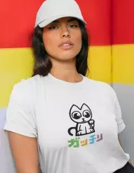 T-shirt femme personnalisé - Animaux - "Neko Neko Couleurs"