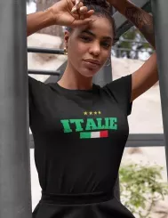 T-shirt femme personnalisé - Football - "Maillot de foot ITALIE"