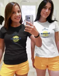 T-shirt femme personnalisé - Évènements - "Ici c'est la team"