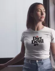 T-shirt femme personnalisé - Diables et Diablesses - "Dirt devil"
