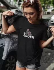 T-shirt femme personnalisé - MotoGP - "ET BOUM MOTO"