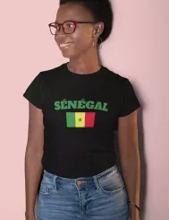 T-shirt femme personnalisé - Football - "Maillot de foot SÉNÉGAL"