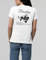 T-shirt femme personnalisé - Football - "Brazilian supporter..."