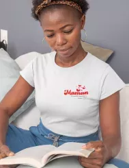 T-shirt femme personnalisé - Maman - "Maman de qualité supérieure"