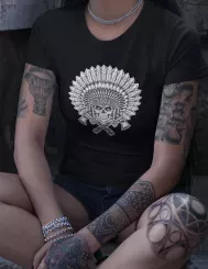T-shirt femme personnalisé - Historiques - "Dead Indian Chief"