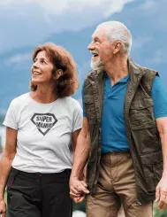 T-shirt femme 100% coton bio - Cadeau - "SUPER MAMIE"