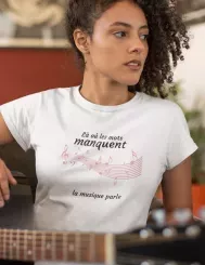 T-shirt femme personnalisé - Citations Musique - "La musique parle"