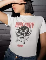 T-shirt femme personnalisé - Moto - "Burgundy legend"