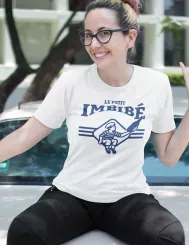 T-shirt femme 100% coton bio - Humour - "Petit imbibé"