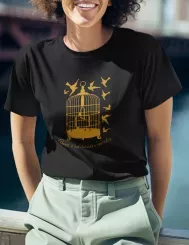 T-shirt femme personnalisé - Famille - "Aimer c'est laisser s'envoler"