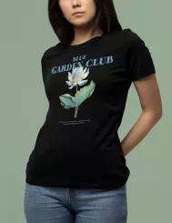 T-shirt femme personnalisé - Nature - "Blue garden club"