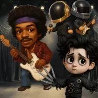 Stickers Célébrité Cartoon