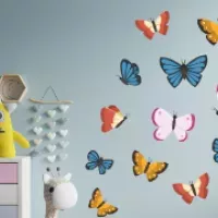 Stickers Fille Papillons