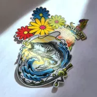 Stickers pailleté or