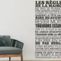 Stickers Règles de la Maison