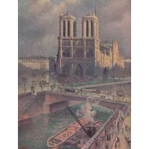 Papier Peint Panoramique Peinture 19e siècle Maximilien Luce - Notre Dame de Paris