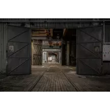 Papier Peint Panoramique Hangar Trompe l'Oeil