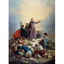 Papier Peint Panoramique Peinture 19e siècle Joseph Félon - Monseigneur Affre sur la barricade