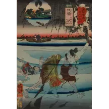 Papier Peint Panoramique Estampe 19e siècle Utagawa Kuniyoshi - Itabashi