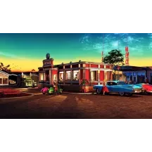 Papier peint Panoramique Dinner Vintage Américain