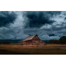 Papier Peint Panoramique Grange Abandonnée