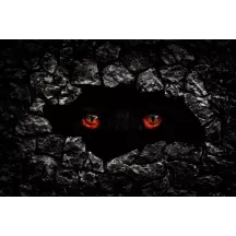 Papier Peint Panoramique Yeux de Chat Horreur