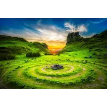 Papier Peint Panoramique île montagne