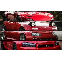 Papier Peint Panoramique Voiture Japonaise Rouge