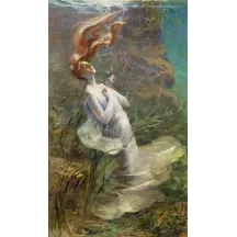 Papier Peint Panoramique Peinture 19e siècle Paul Albert Speck - Ophélie