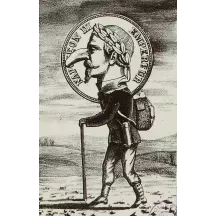 Papier Peint Panoramique Estampe 19e siècle - Cinq milliards derrière lui passent en Prusse