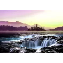 Papier Peint Panoramique Lac Fantastique