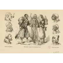 Papier Peint Panoramique Estampe 19e siècle - Afrikanische Truppen der französischen Armee