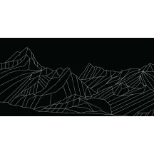 Papier Peint Panoramique Montagne Géométrique Blanc