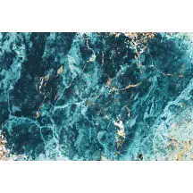 Papier peint Panoramique Marbre Bleu Doré