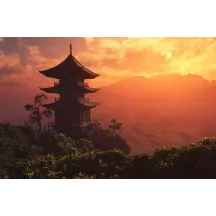 Papier Peint Panoramique Chine Temple
