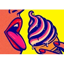 Papier Peint Panoramique Pop Art Sexy Glace