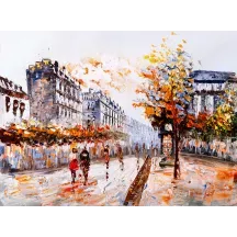 Papier Peint Panoramique Paris Peinture à l'huile