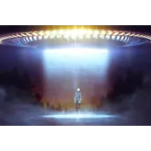 Papier Peint Panoramique Alien Soucoupe Volante