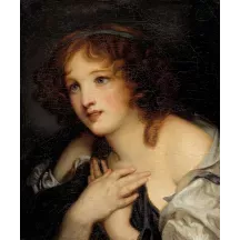 Papier Peint Panoramique Peinture 18e siècle Jean-Baptiste Greuze - Portrait de jeune fille