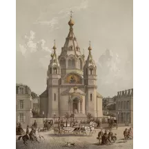 Papier Peint Panoramique Peinture 19e siècle Charles-Claude Bachelier - L'église russe de Paris