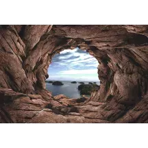 Papier Peint Panoramique Grotte Plage