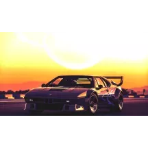 Papier Peint Panoramique BMW couché de soleil